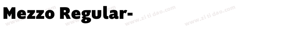 Mezzo Regular字体转换